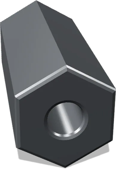 Hex standoffs, rendered